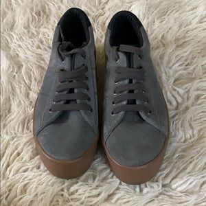 No Name suede gray platform rubber shoes